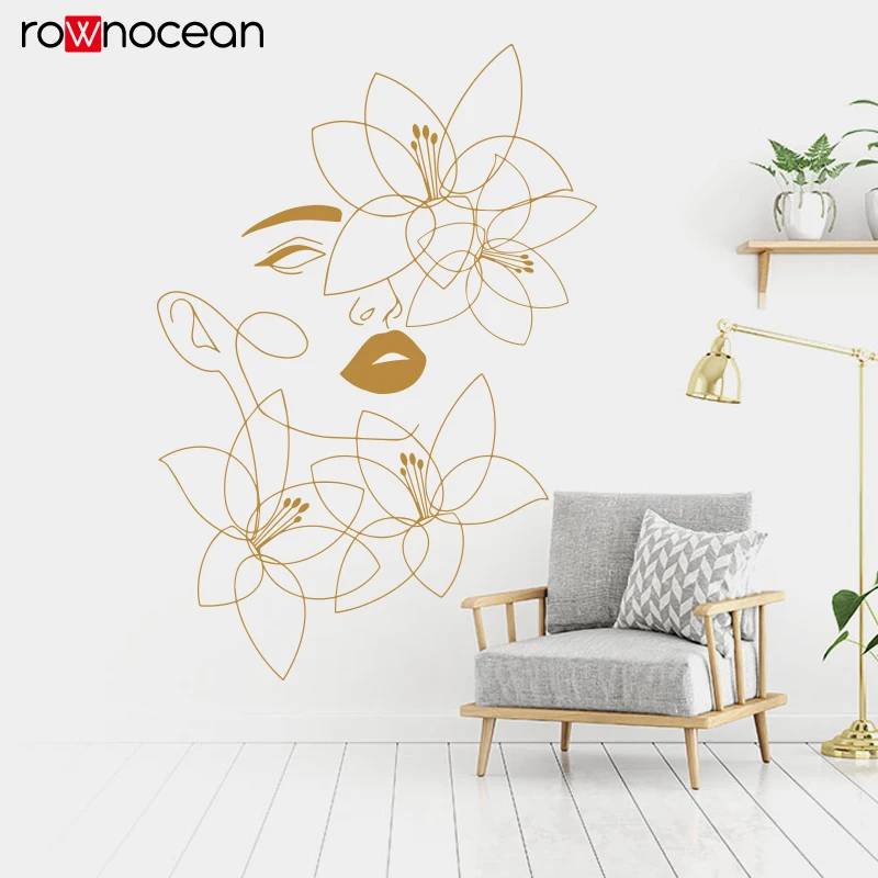 Home Spa Wellness - Decalcomanie da muro di una linea
