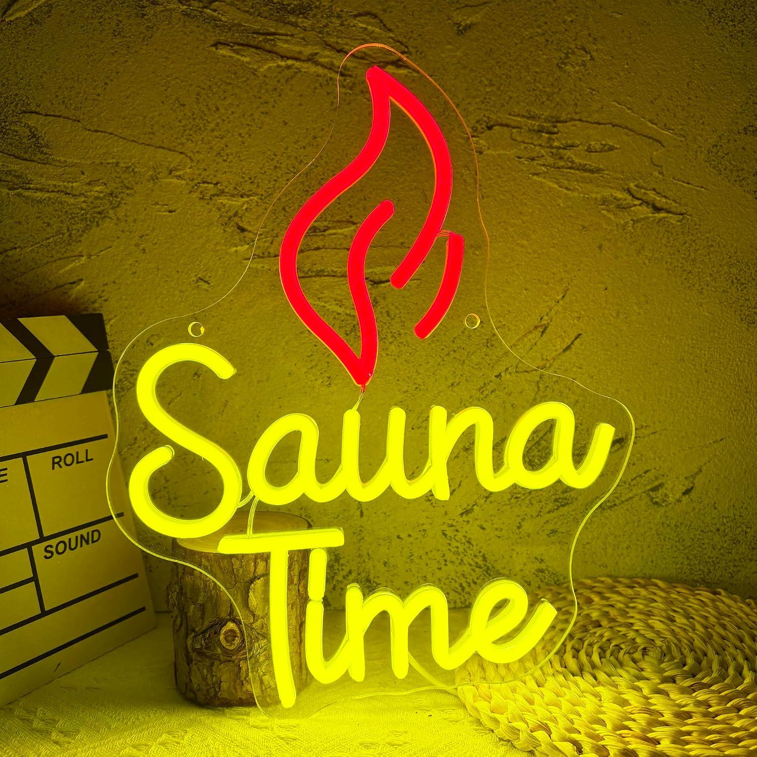 Insegna al Neon Sauna Time, Lu - Home Spa Wellness recensione e prezzo